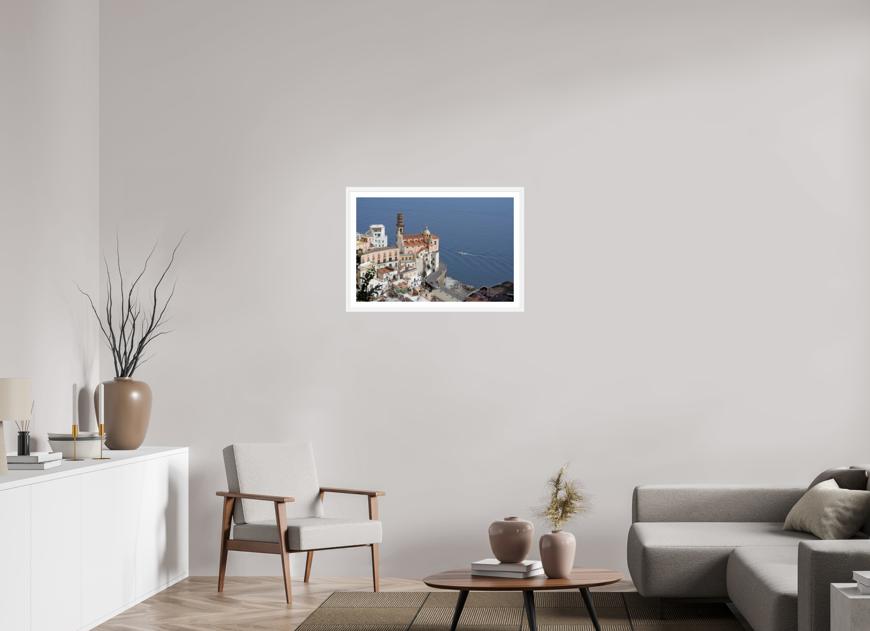 30 x 20″, Matt White A Cathedral Over Blue