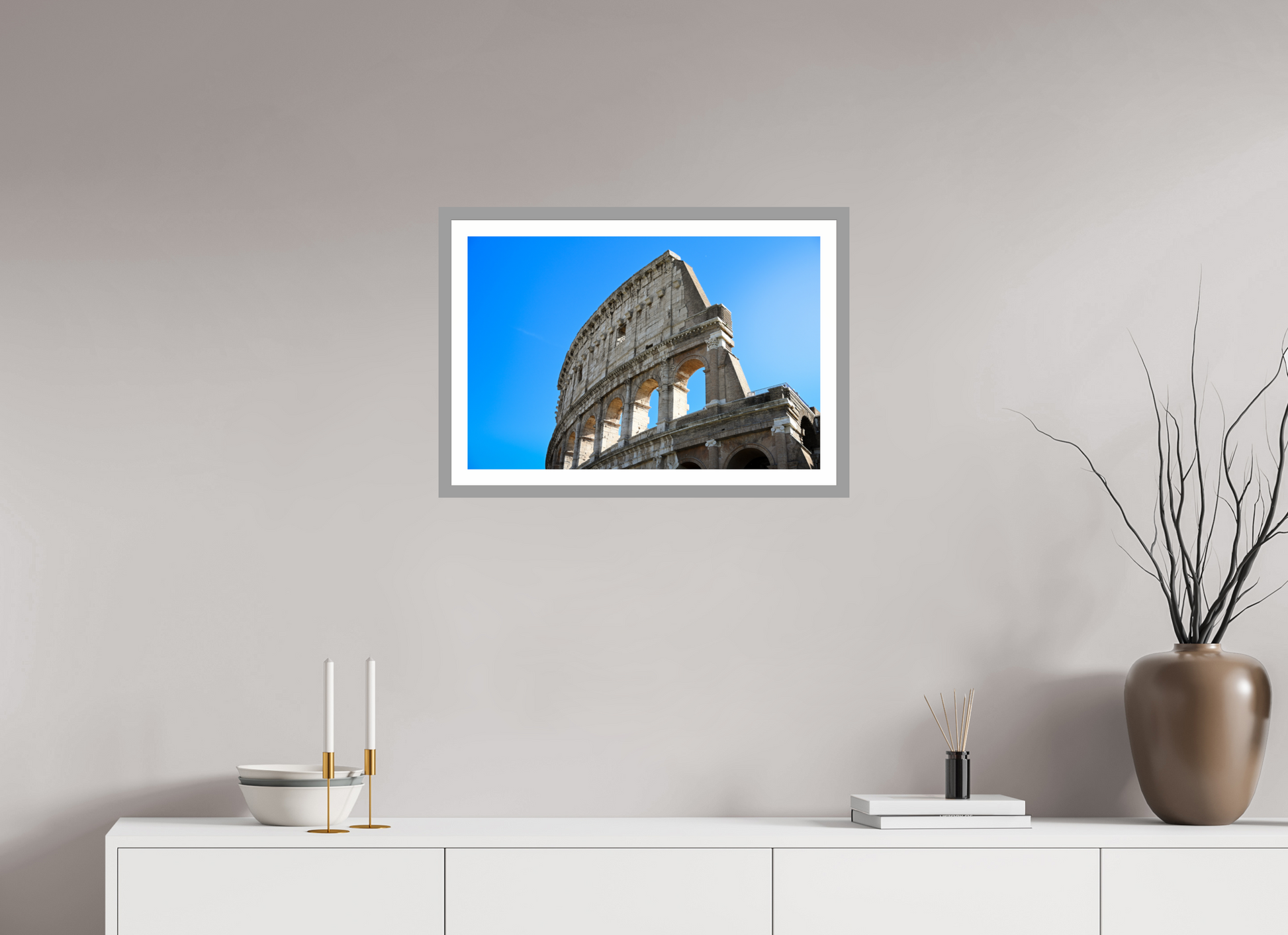 24 x 16″, Matt Light Gray Arches of Time