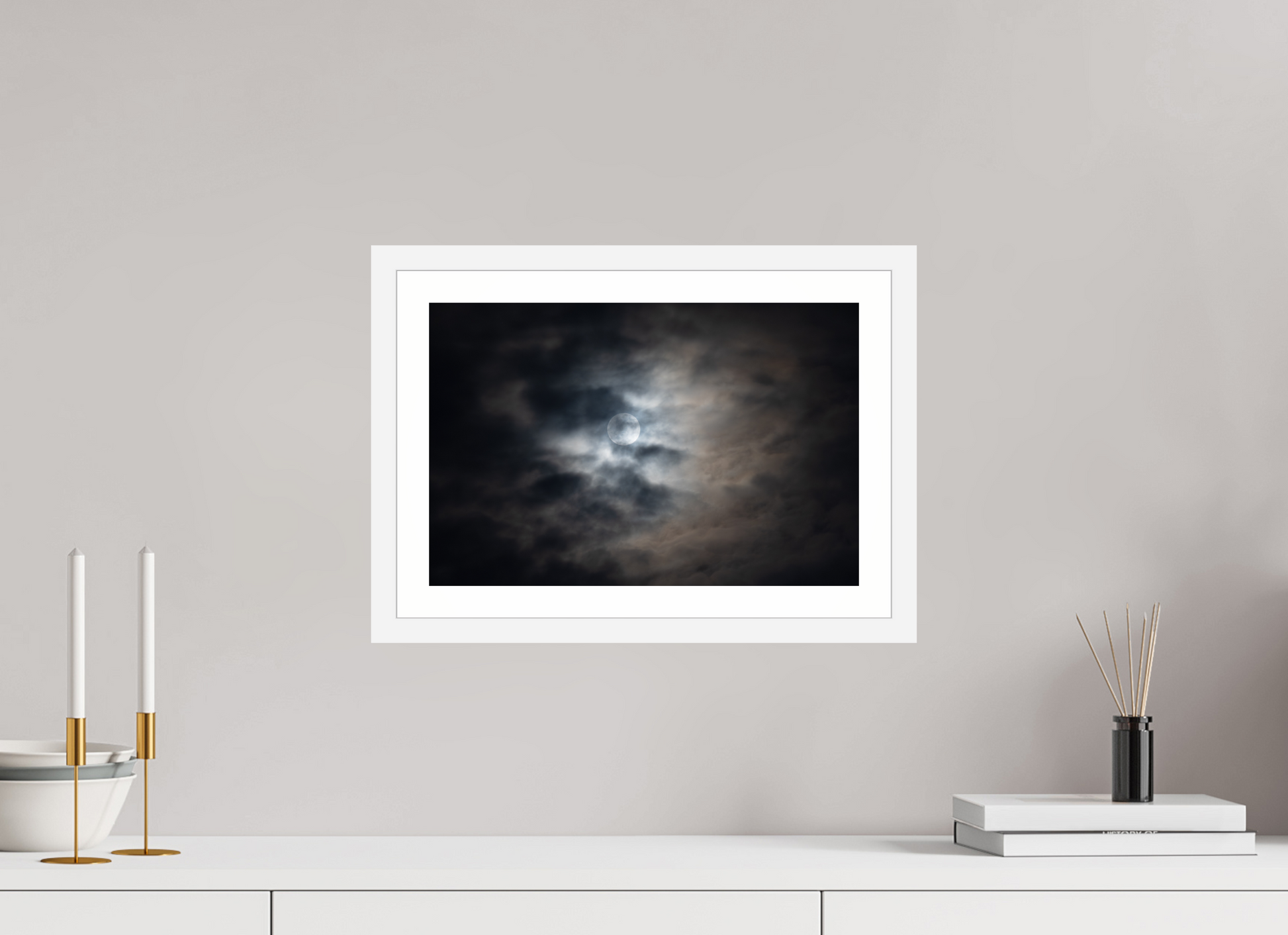 15 x 10″, Matt White Lunar Light I