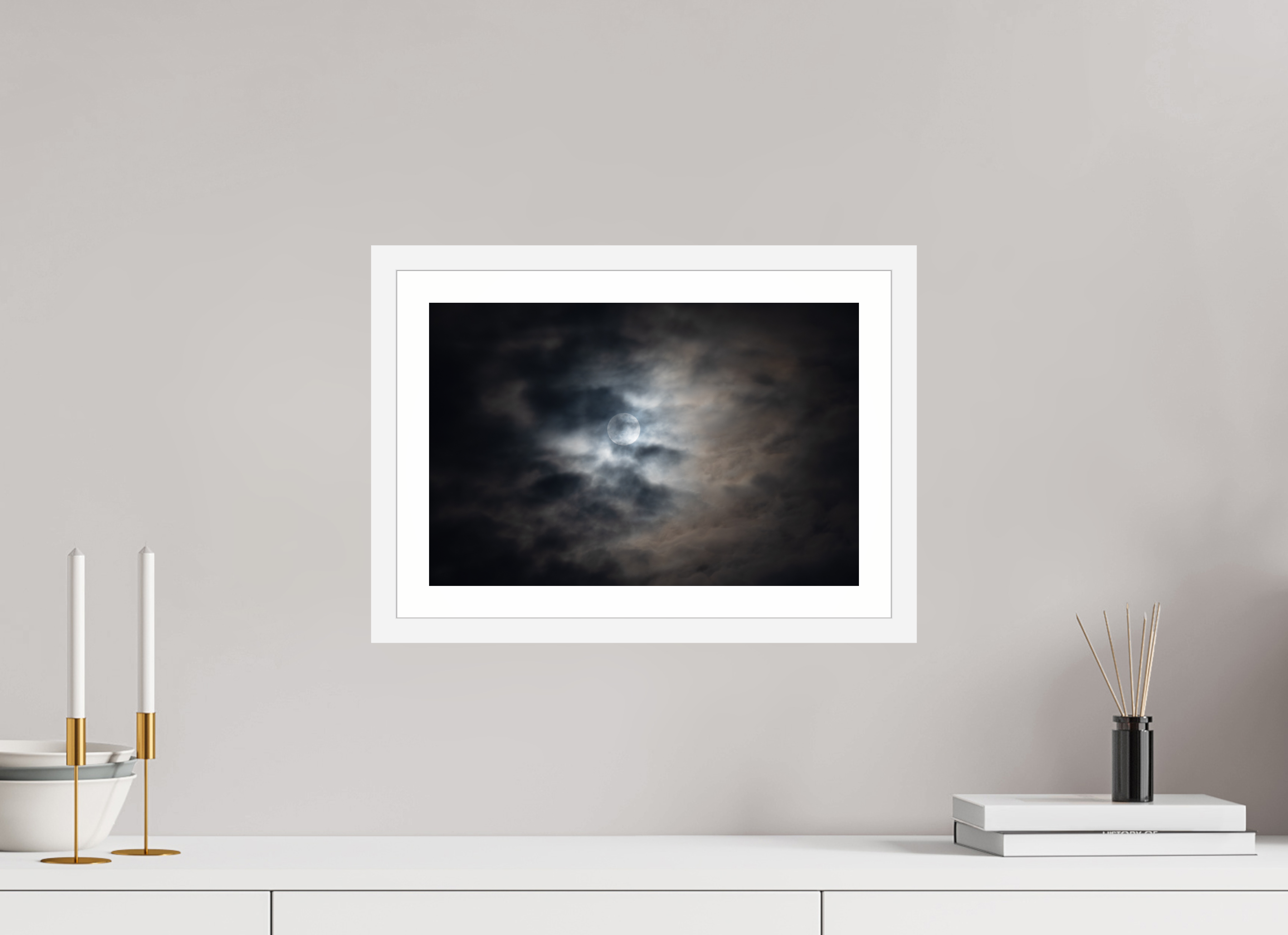 15 x 10″, Matt White Lunar Light I