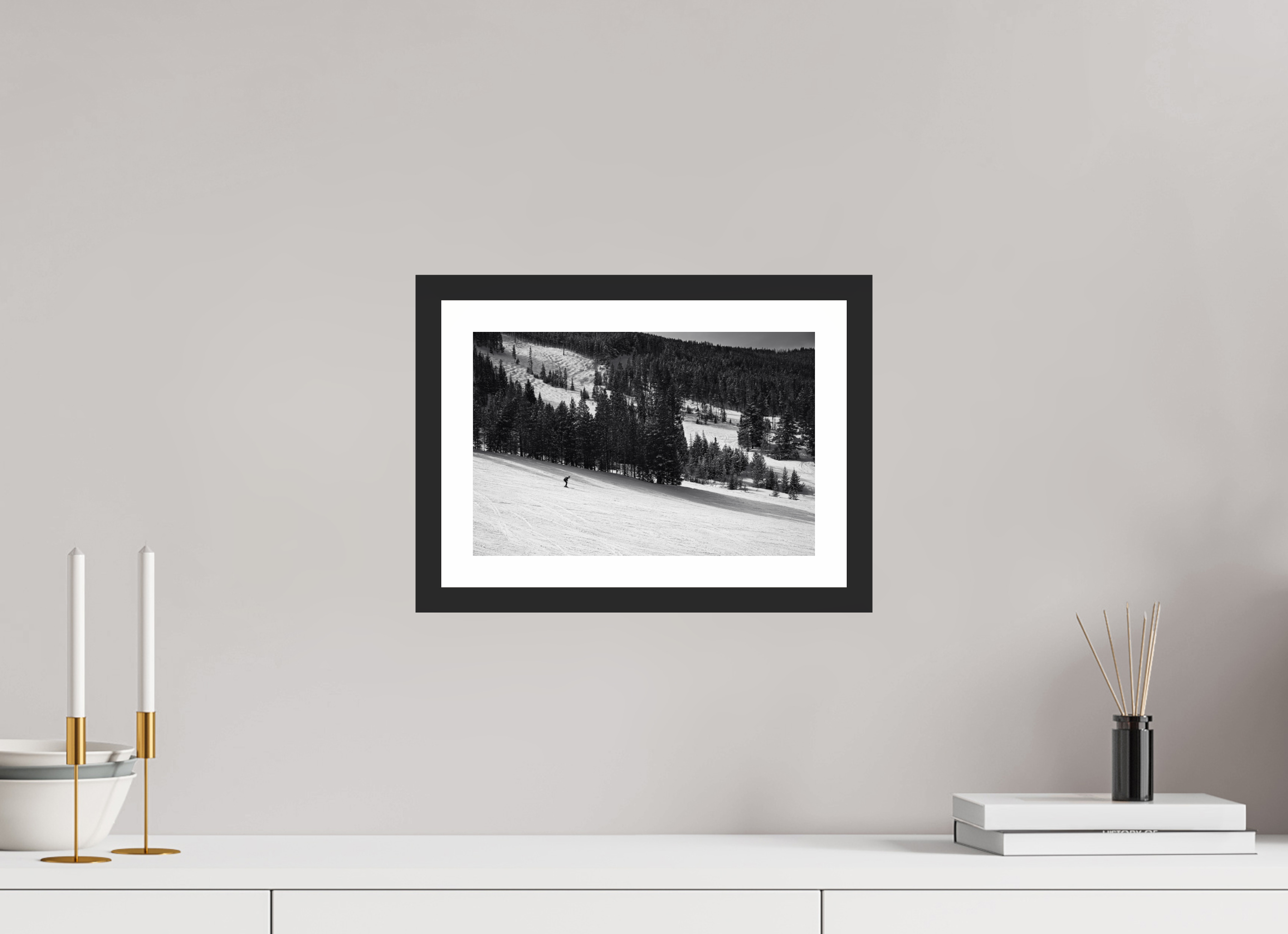 12 x 8″, Matt Black Solitude in Motion