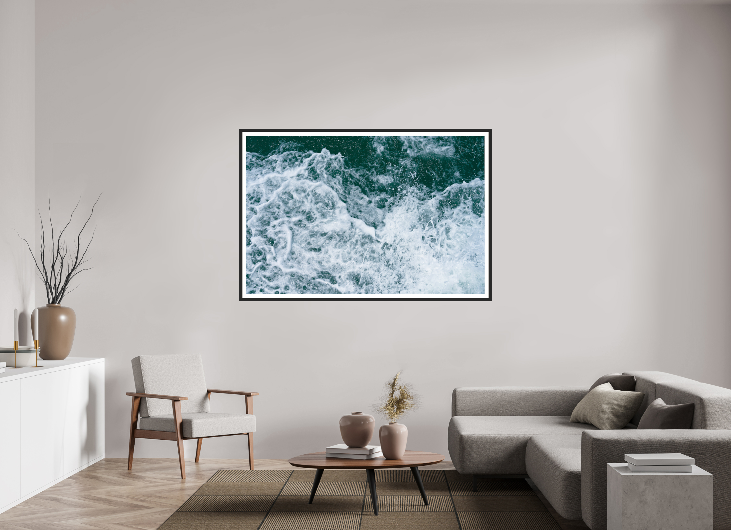 66 x 44″, Matt Black Foam and Fury