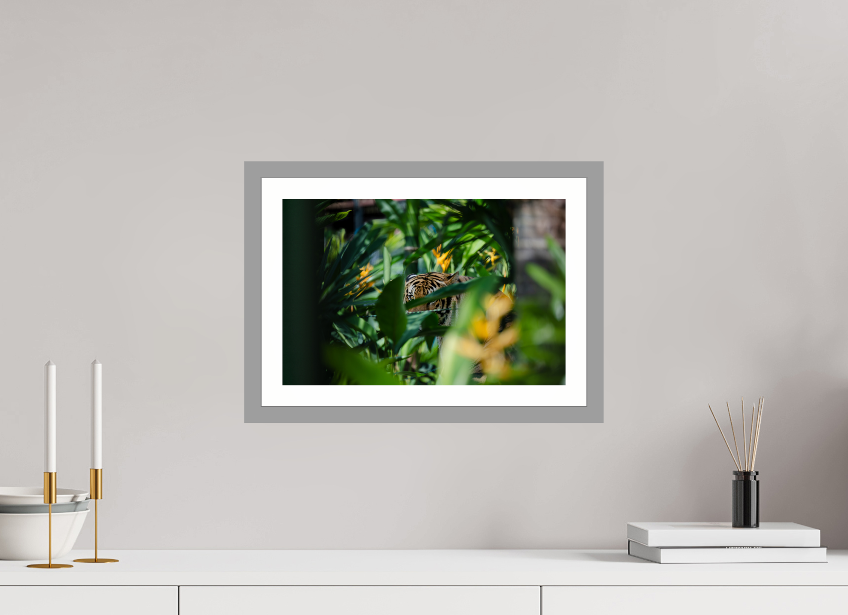 15 x 10″, Matt Light Gray Hidden Gaze