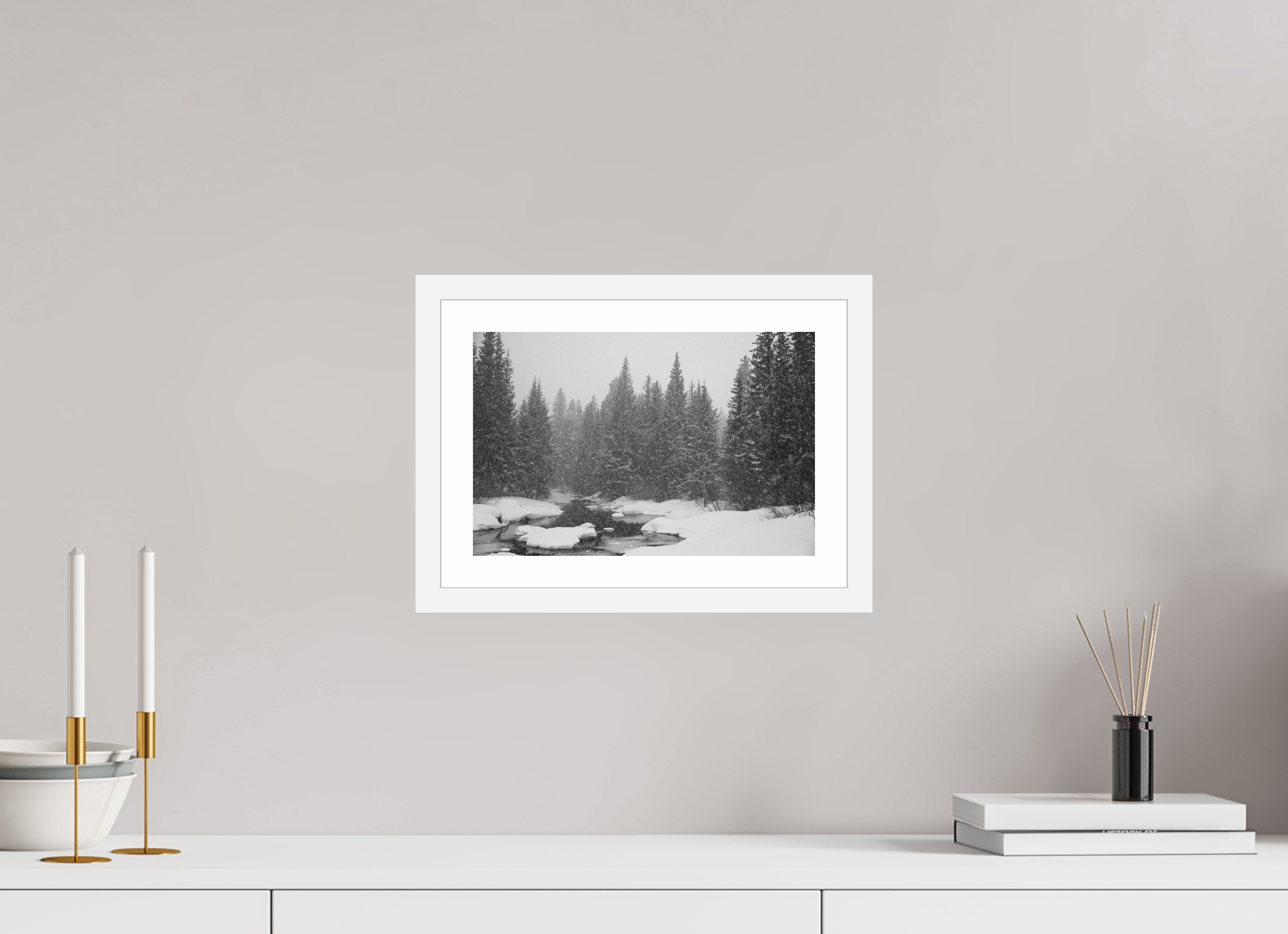 12 x 8″, Matt White Falling Quiet