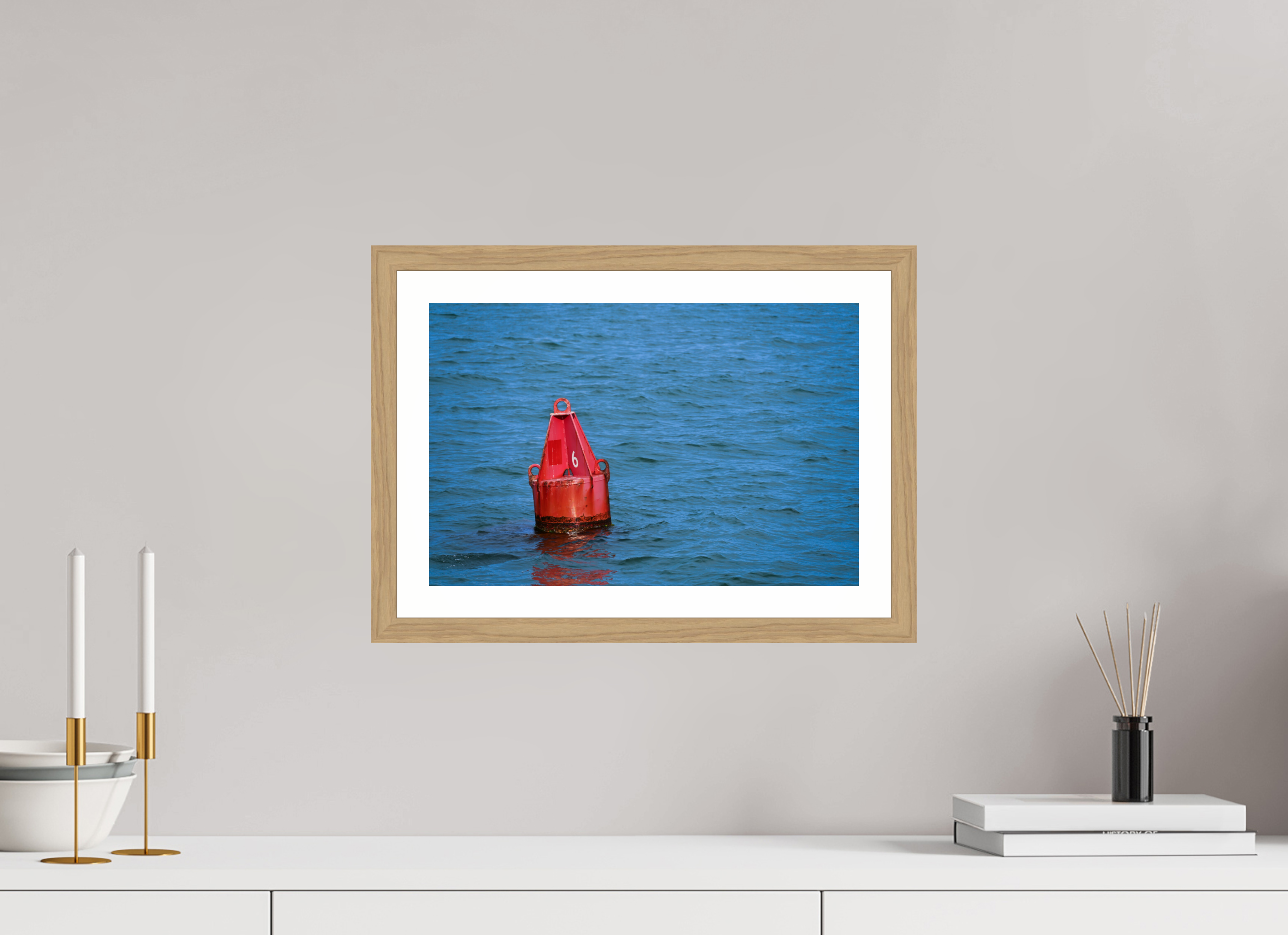 15 x 10″, Natural Oak Buoy N. 6