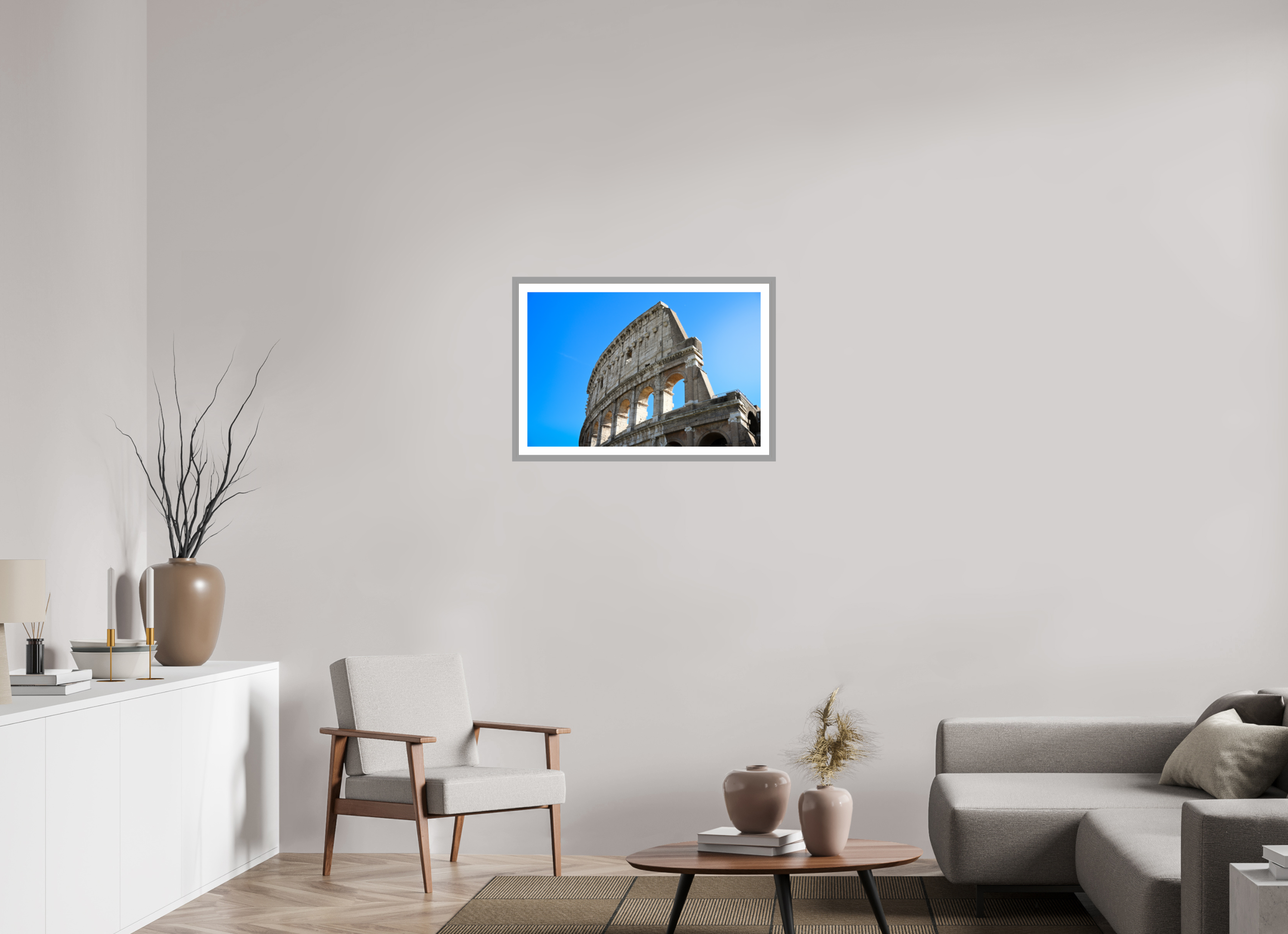 30 x 20″, Matt Light Gray Arches of Time