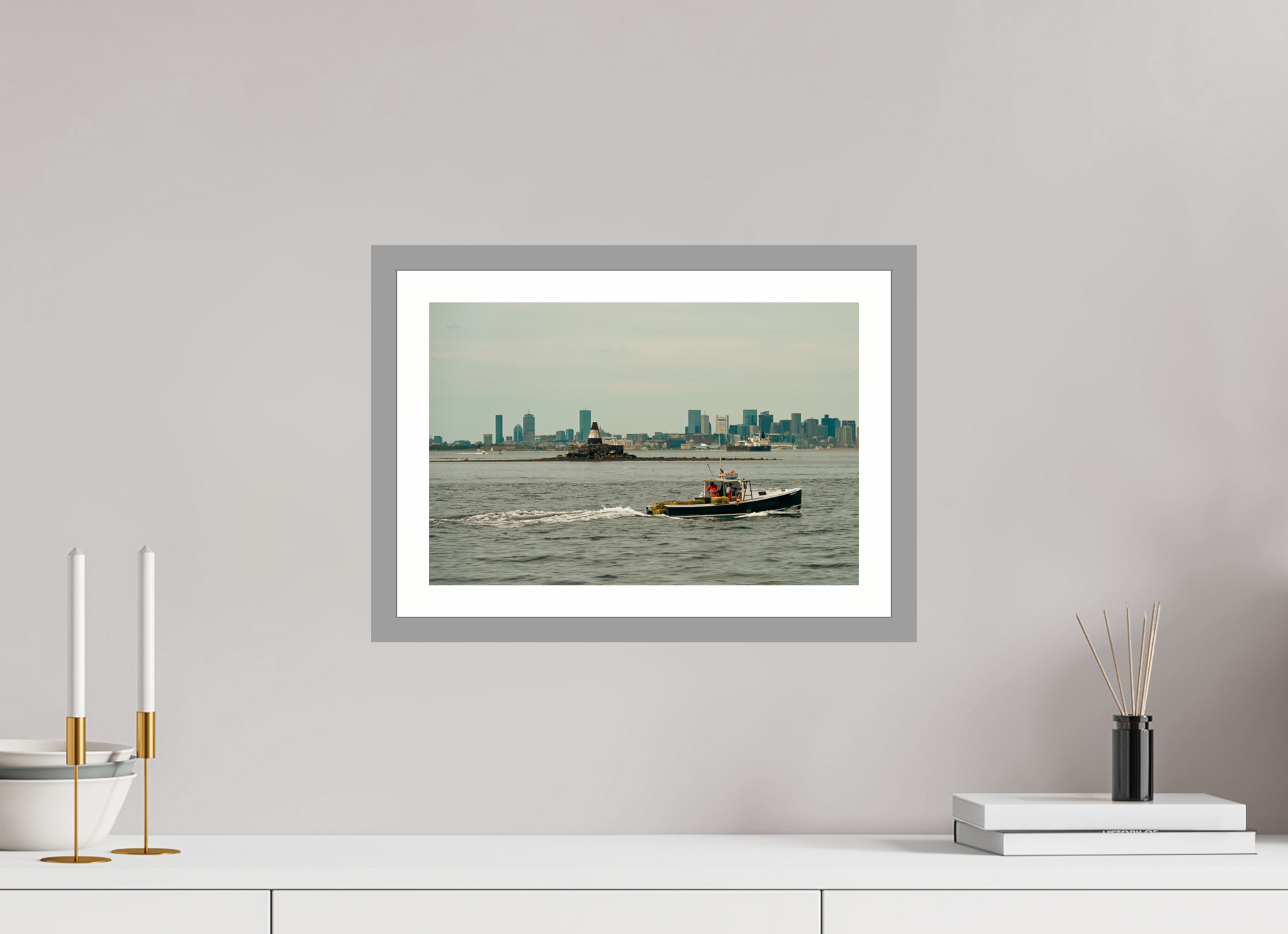 15 x 10″, Matt Light Gray Homeward with the Haul