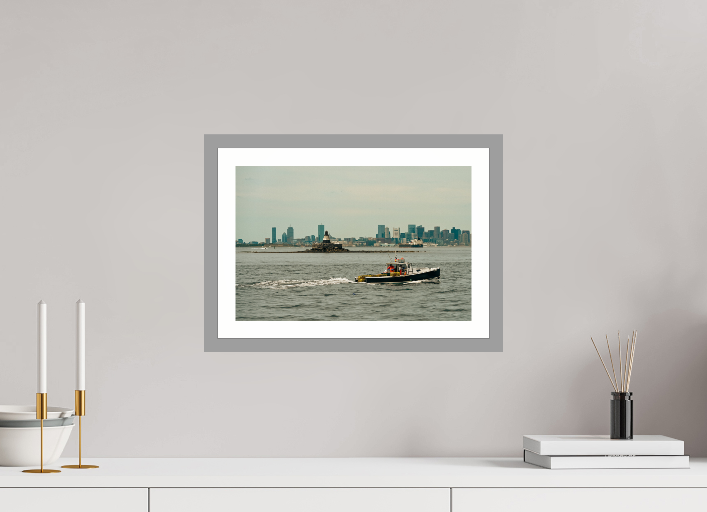 15 x 10″, Matt Light Gray Homeward with the Haul