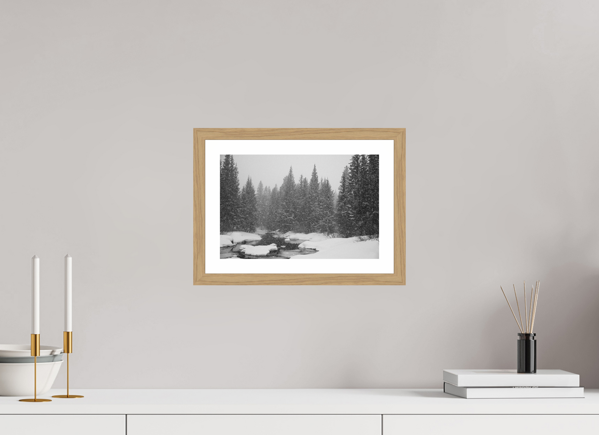 12 x 8″, Natural Oak Falling Quiet