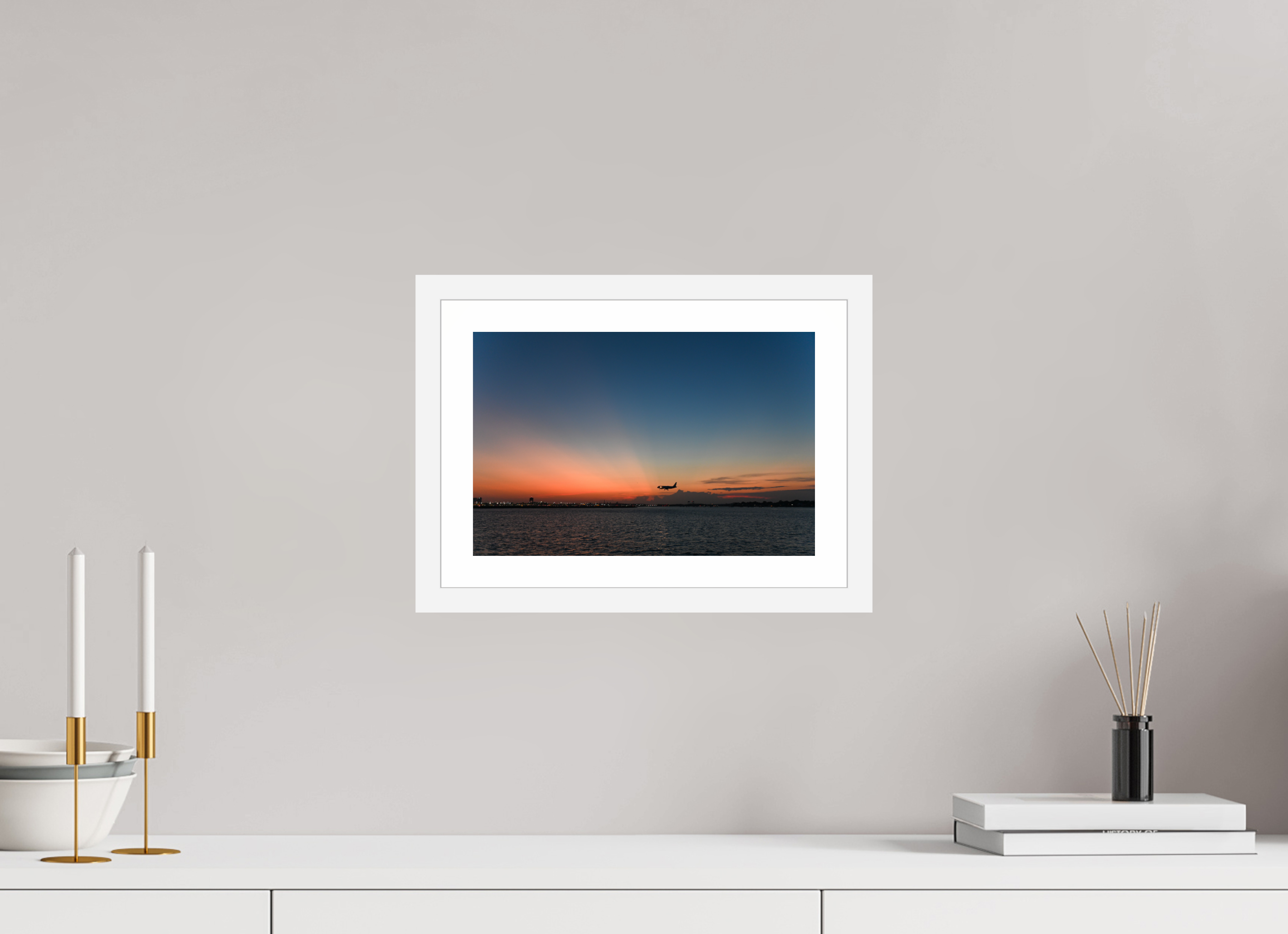 12 x 8″, Matt White Indigo Decent