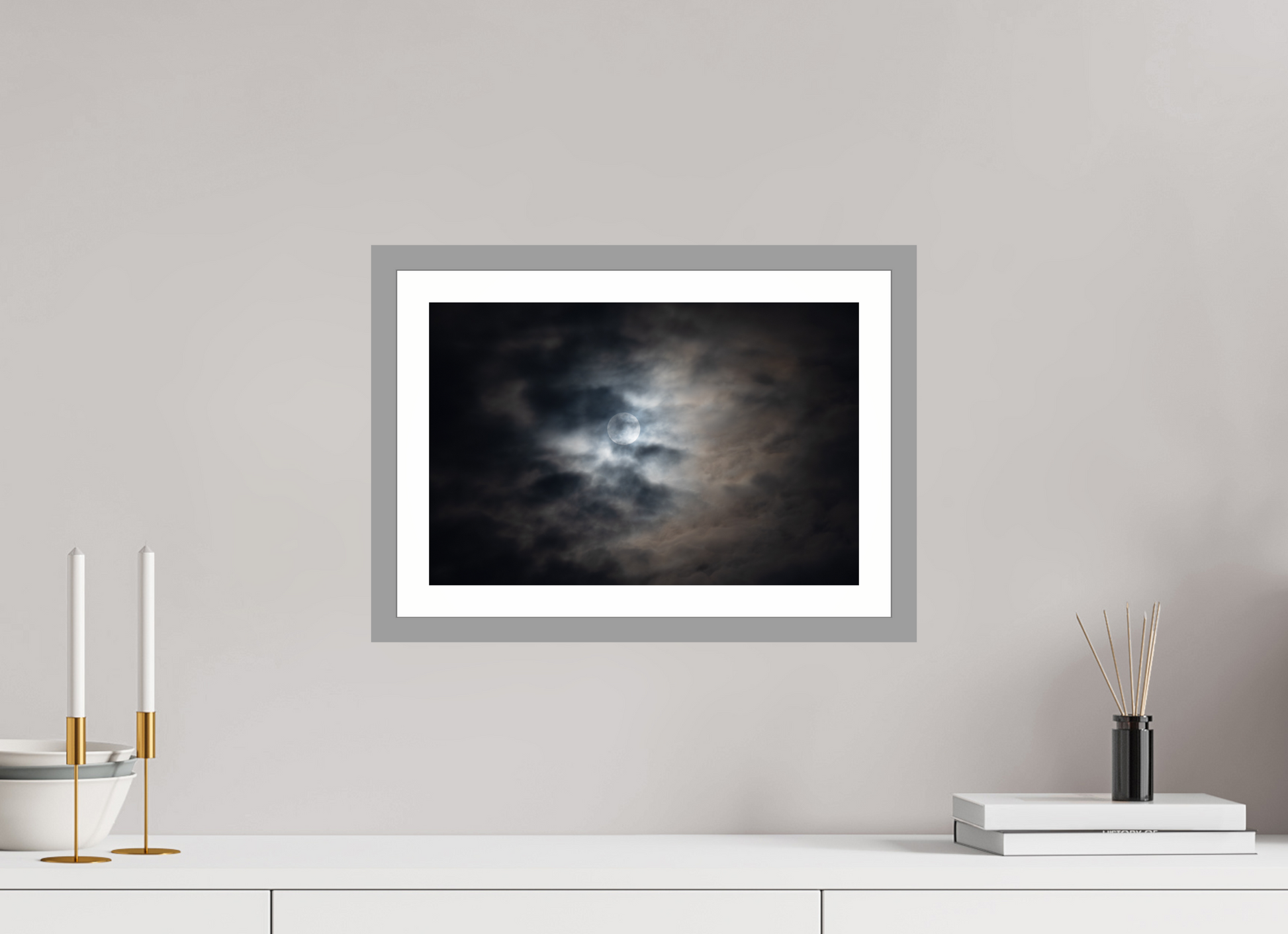 15 x 10″, Matt Light Gray Lunar Light I