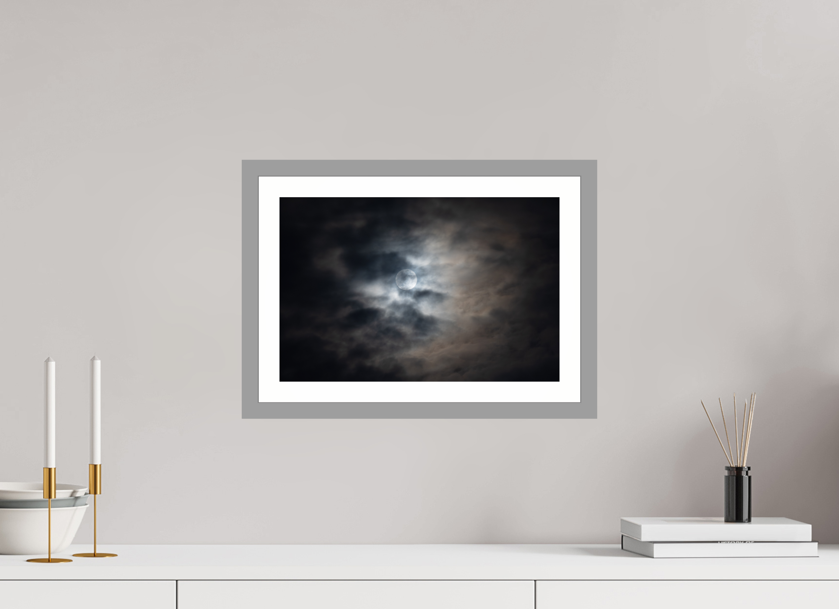 15 x 10″, Matt Light Gray Lunar Light I