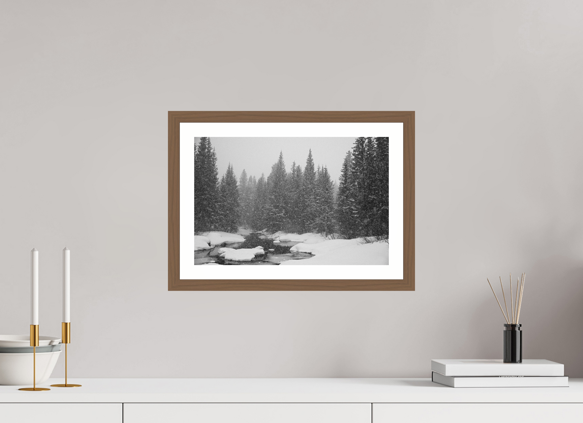 15 x 10″, Walnut Falling Quiet