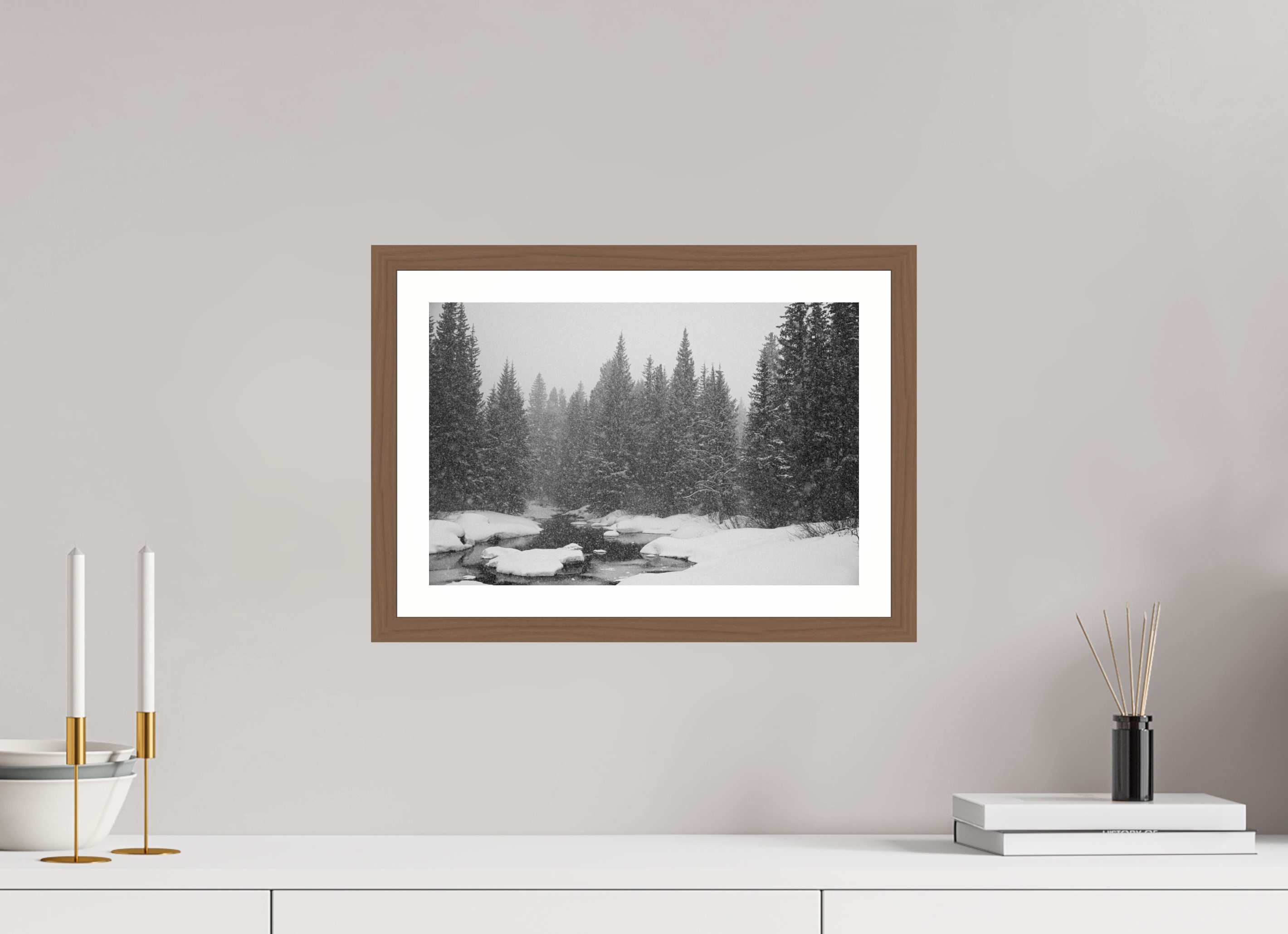 15 x 10″, Walnut Falling Quiet