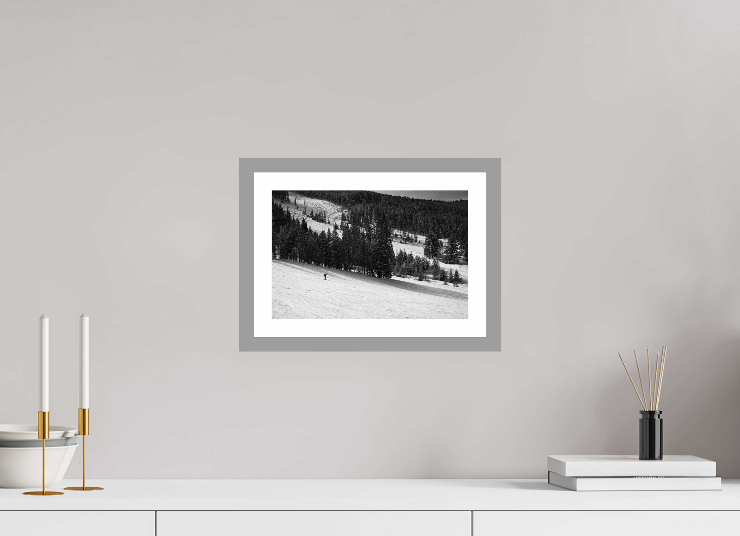 12 x 8″, Matt Light Gray Solitude in Motion