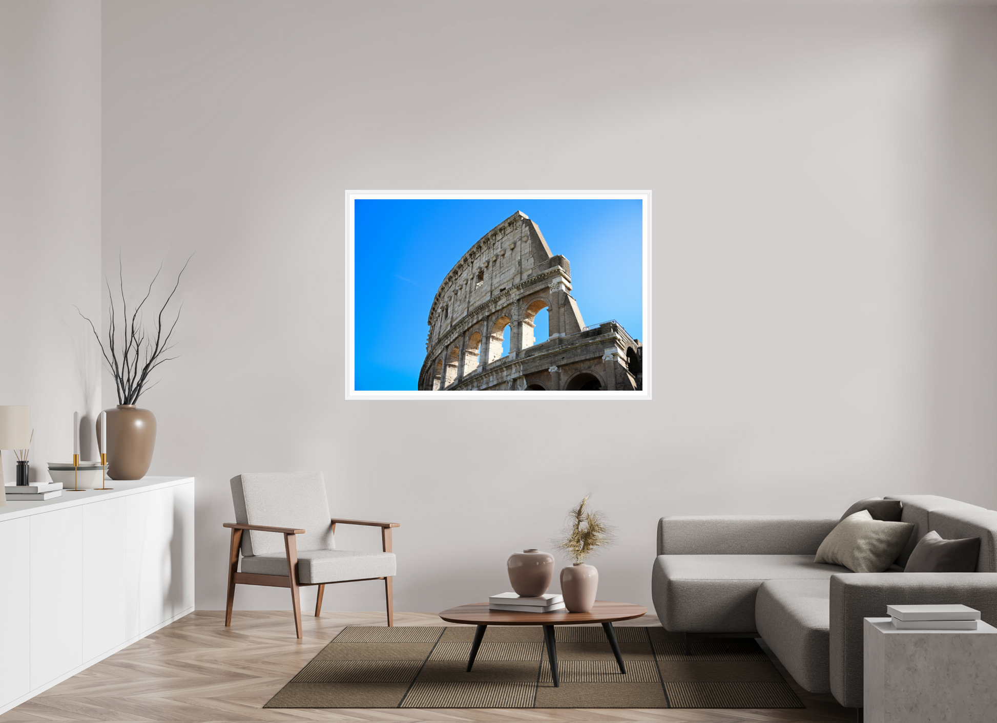 60 x 40″, Matt White Arches of Time