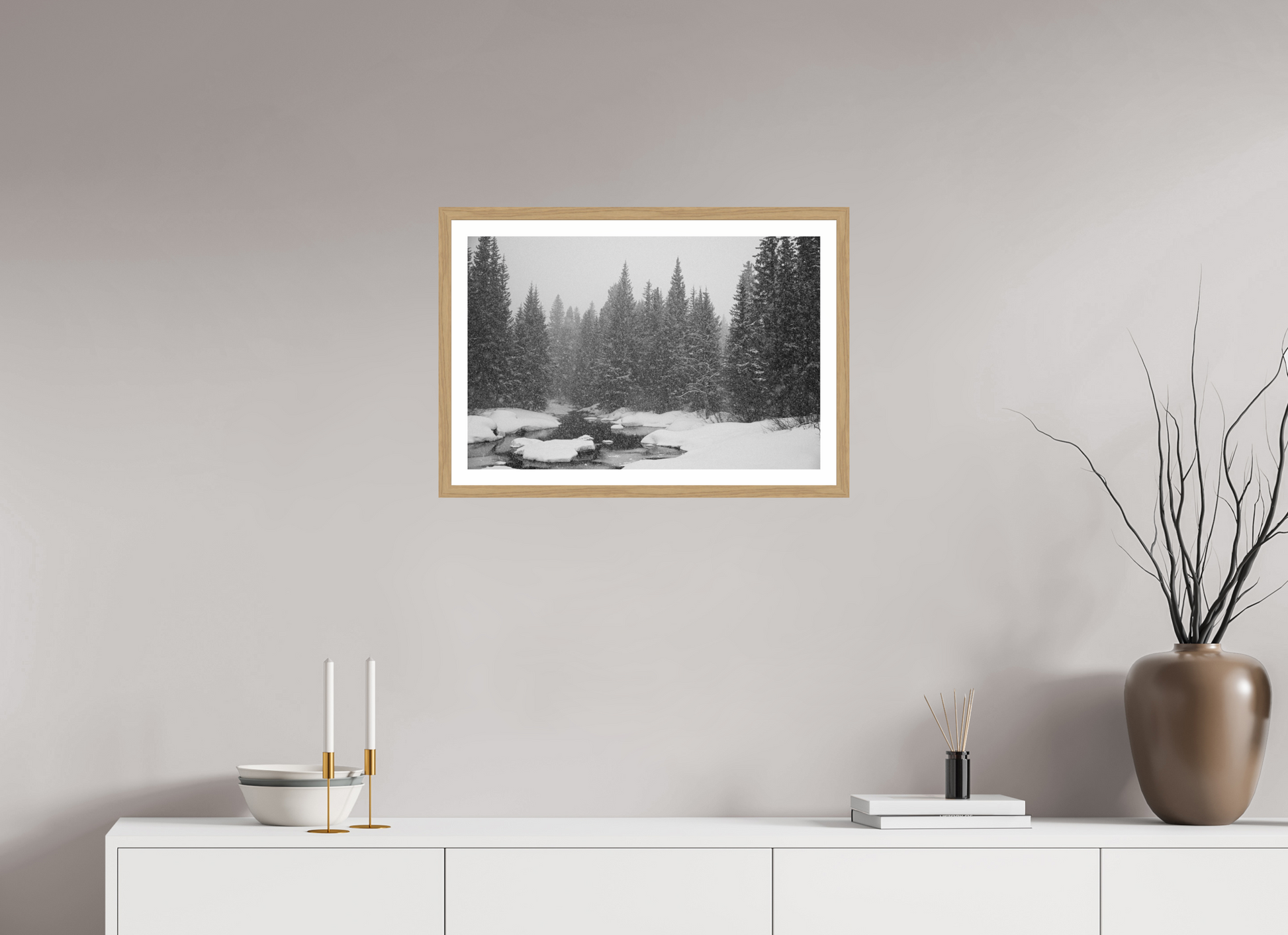 24 x 16″, Natural Oak Falling Quiet