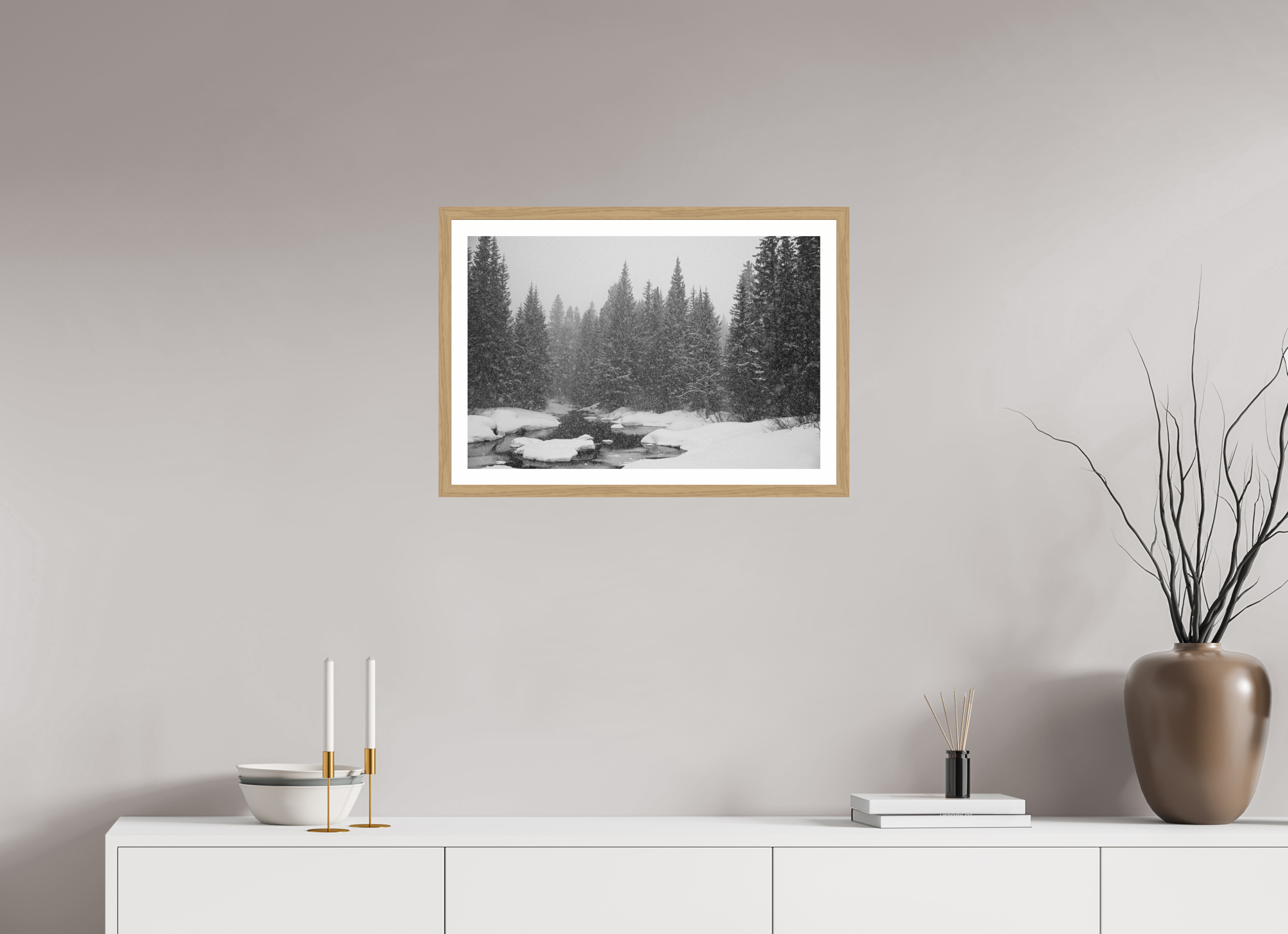 24 x 16″, Natural Oak Falling Quiet