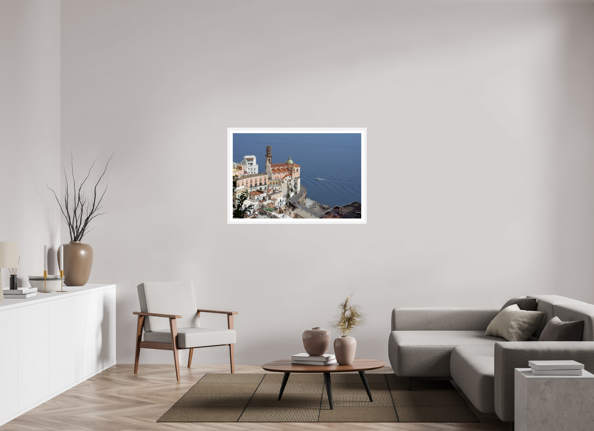 45 x 30″, Matt White A Cathedral Over Blue