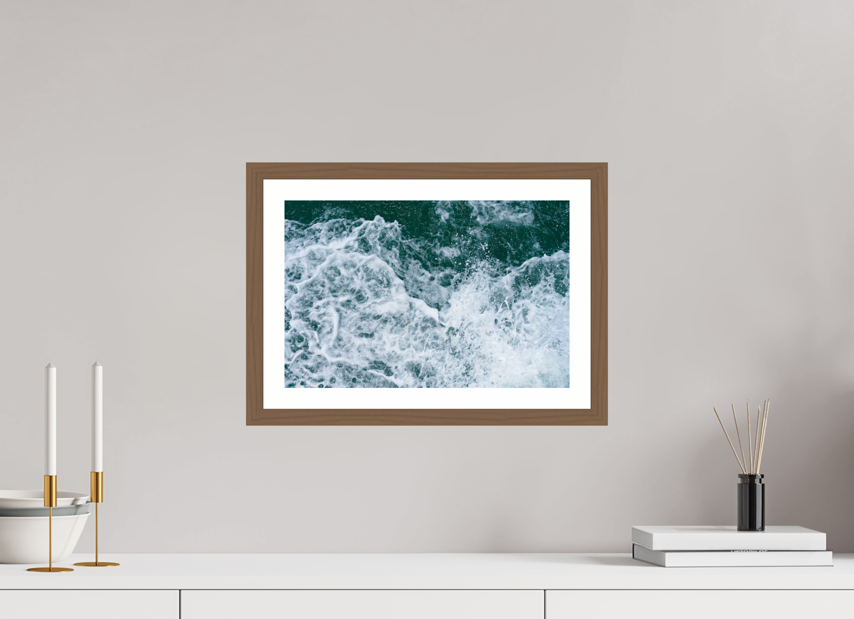 15 x 10″, Walnut Foam and Fury