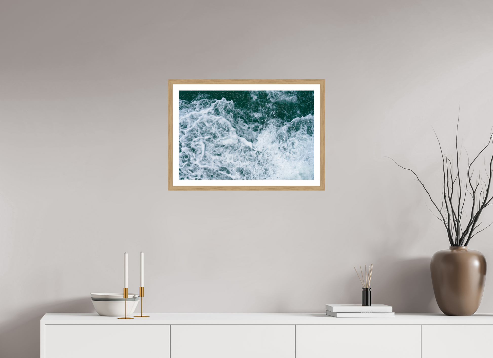 24 x 16″, Natural Oak Foam and Fury