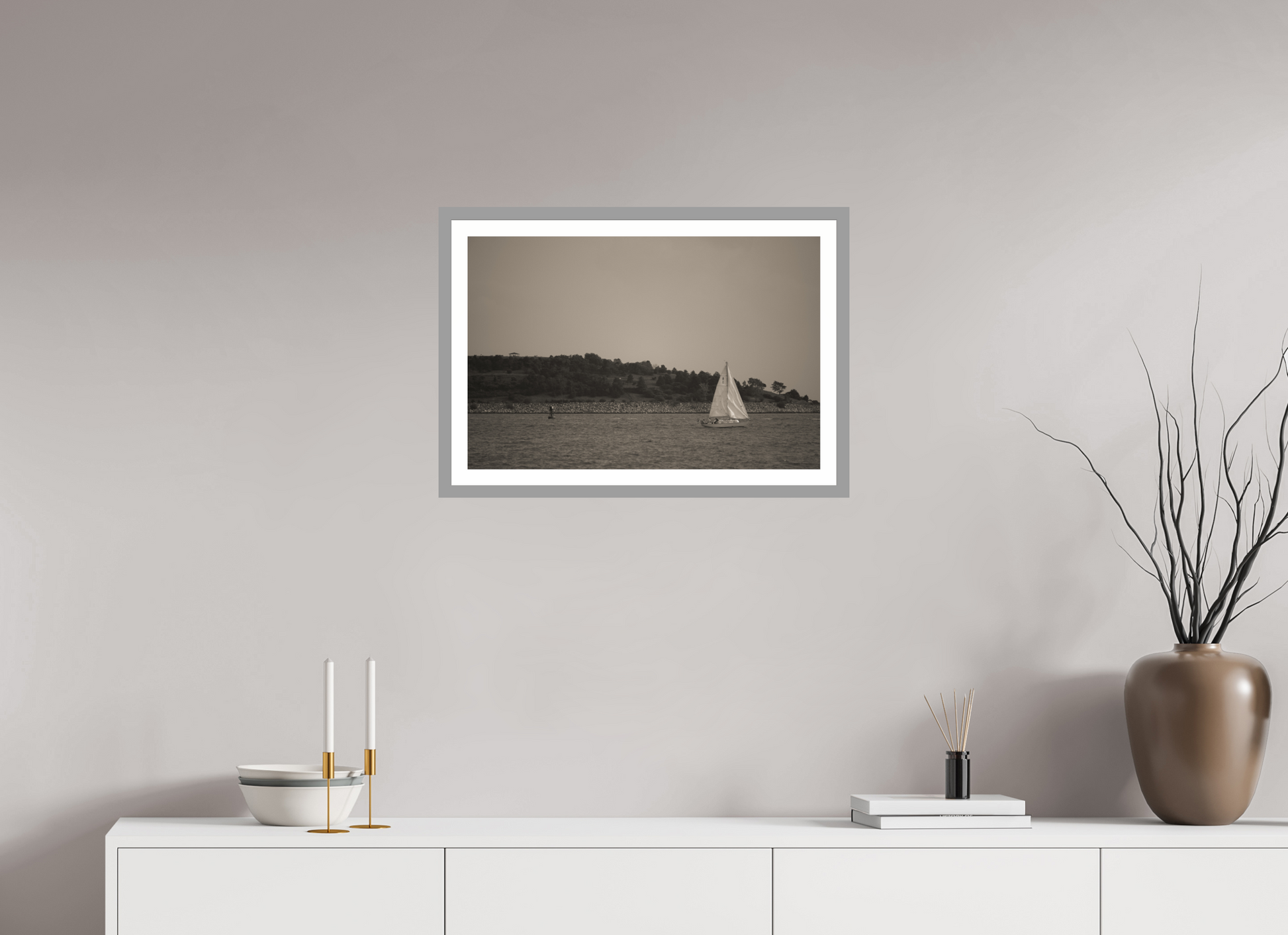 24 x 16″, Matt Light Gray The Timeless Passage