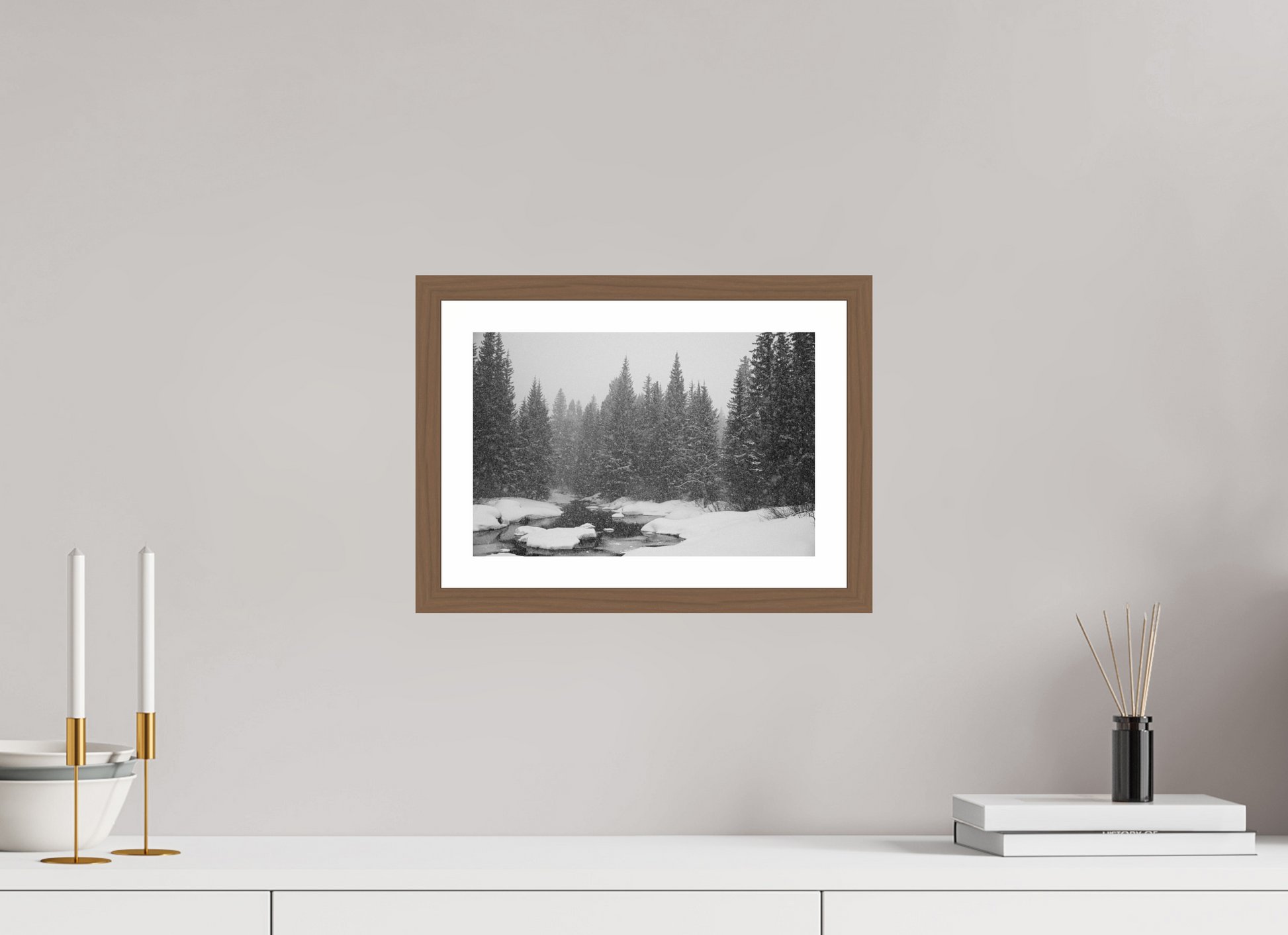 12 x 8″, Walnut Falling Quiet