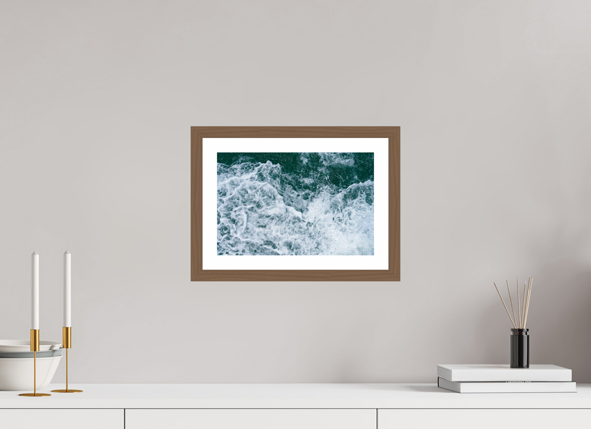 12 x 8″, Walnut Foam and Fury