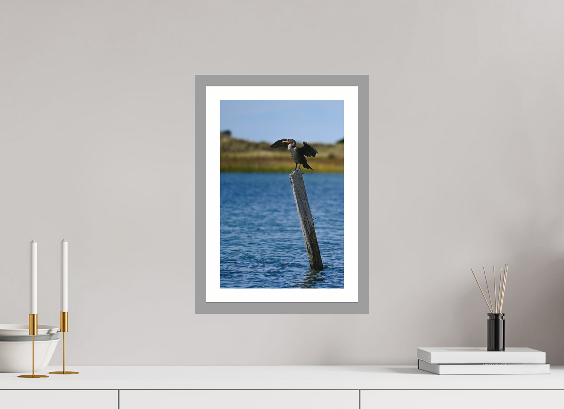 10 x 15″, Matt Light Gray Wings on Watch