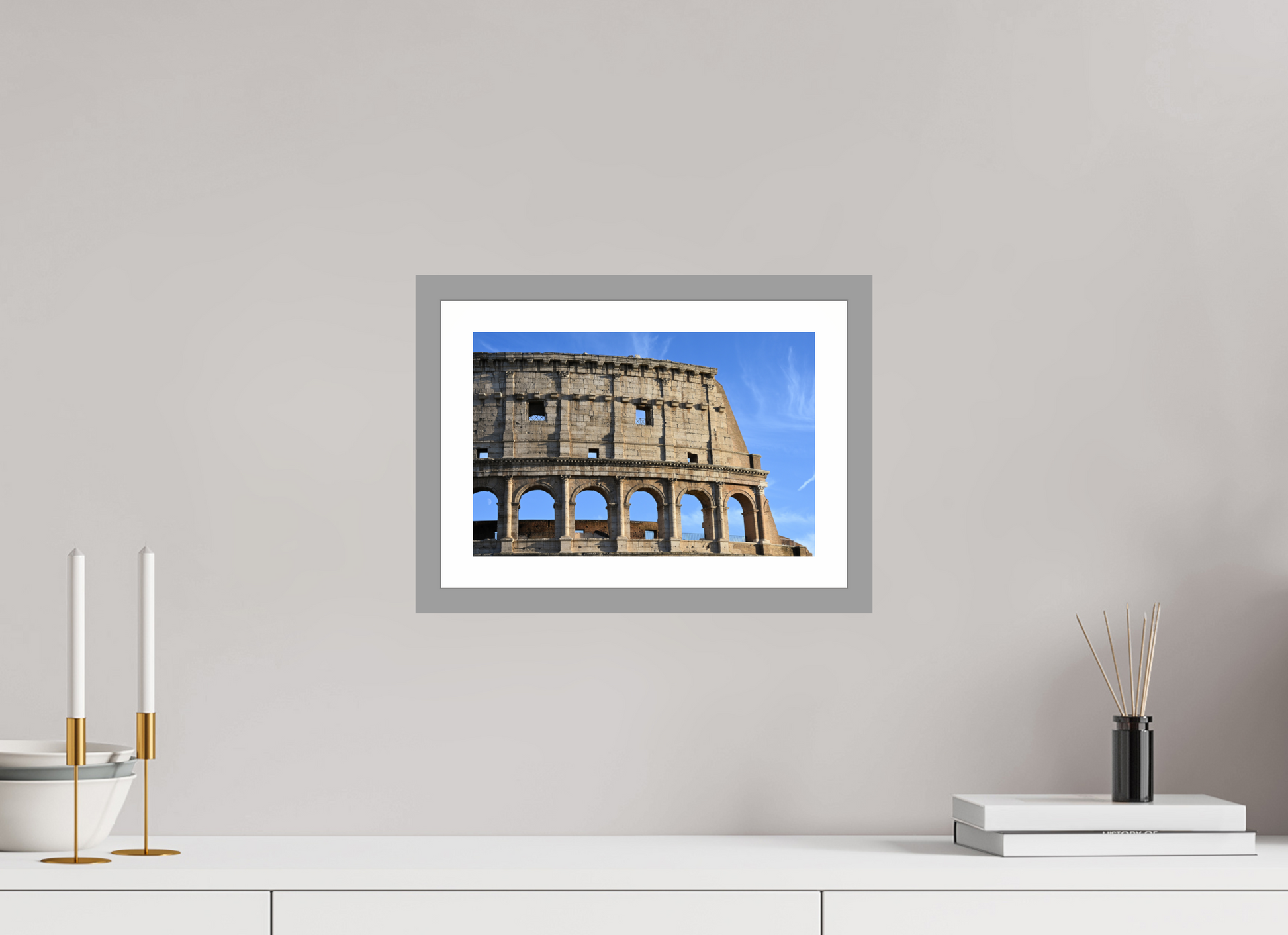 12 x 8″, Matt Light Gray Peep the Moon