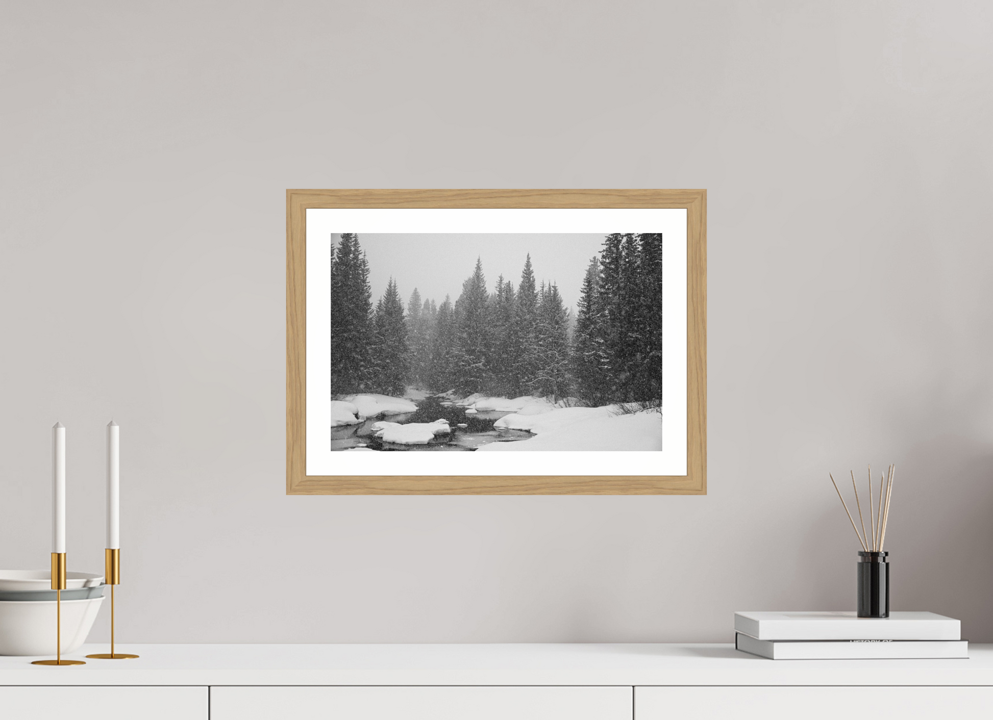 15 x 10″, Natural Oak Falling Quiet