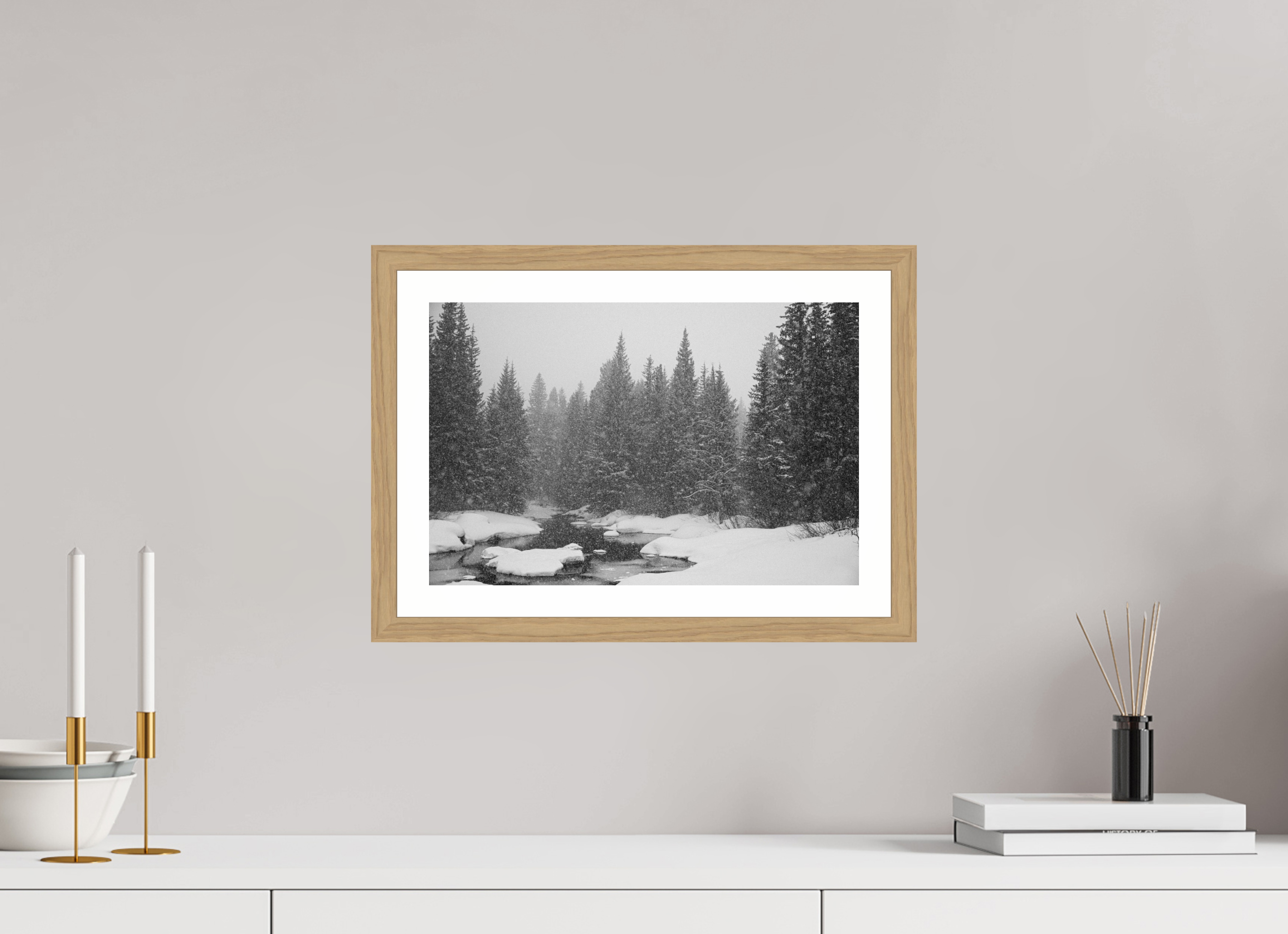 15 x 10″, Natural Oak Falling Quiet