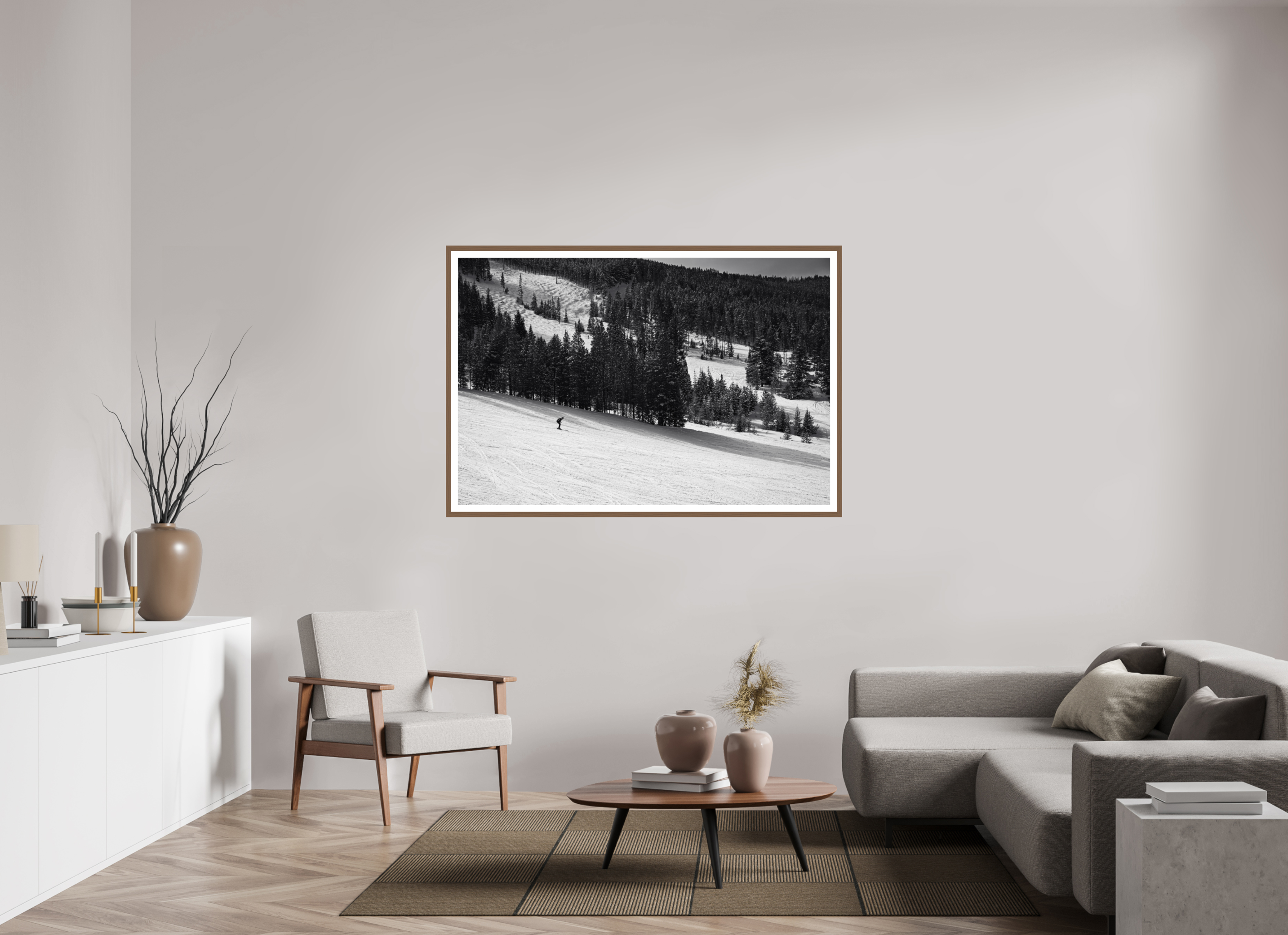 60 x 40″, Walnut Solitude in Motion