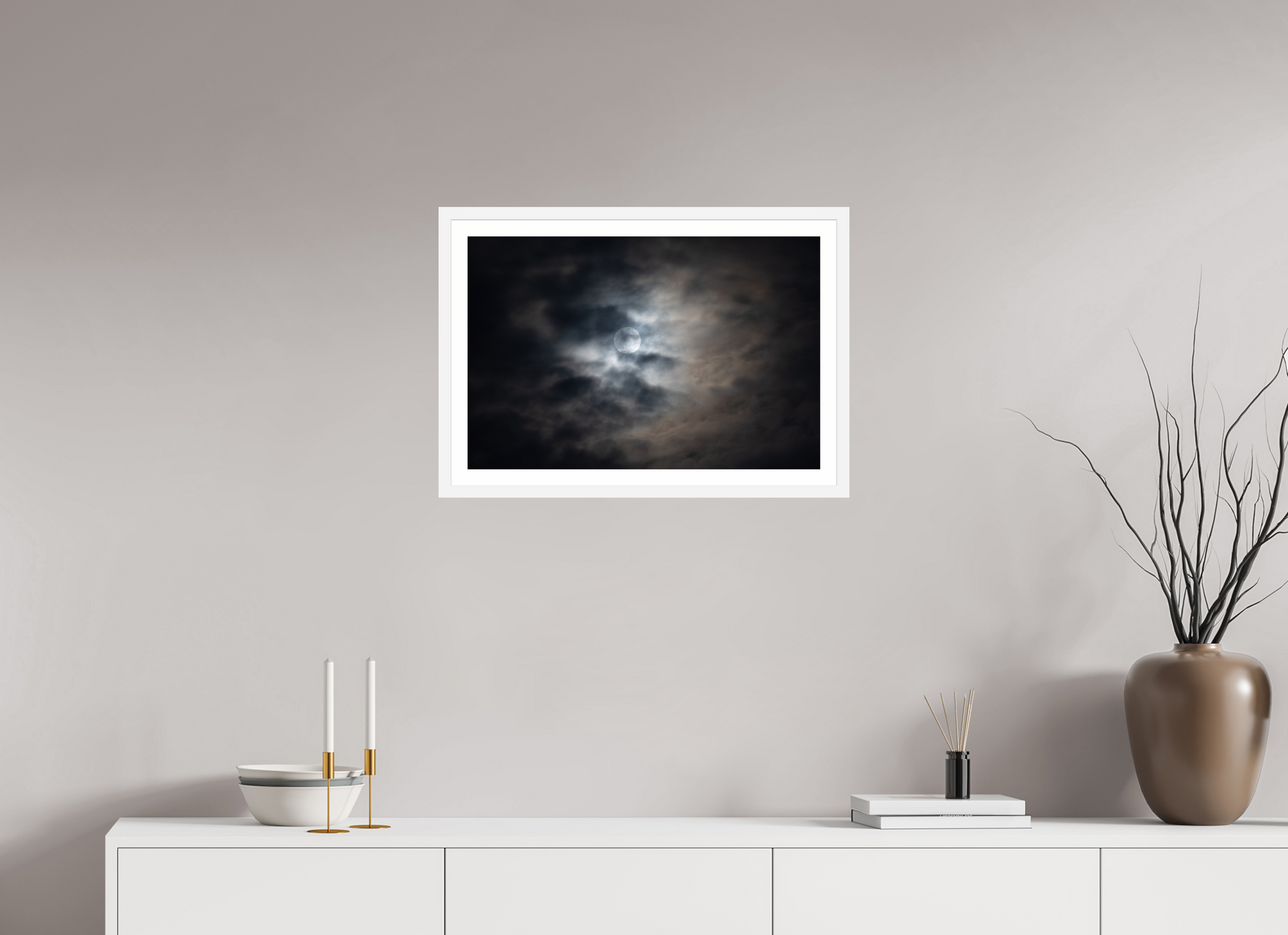 24 x 16″, Matt White Lunar Light I