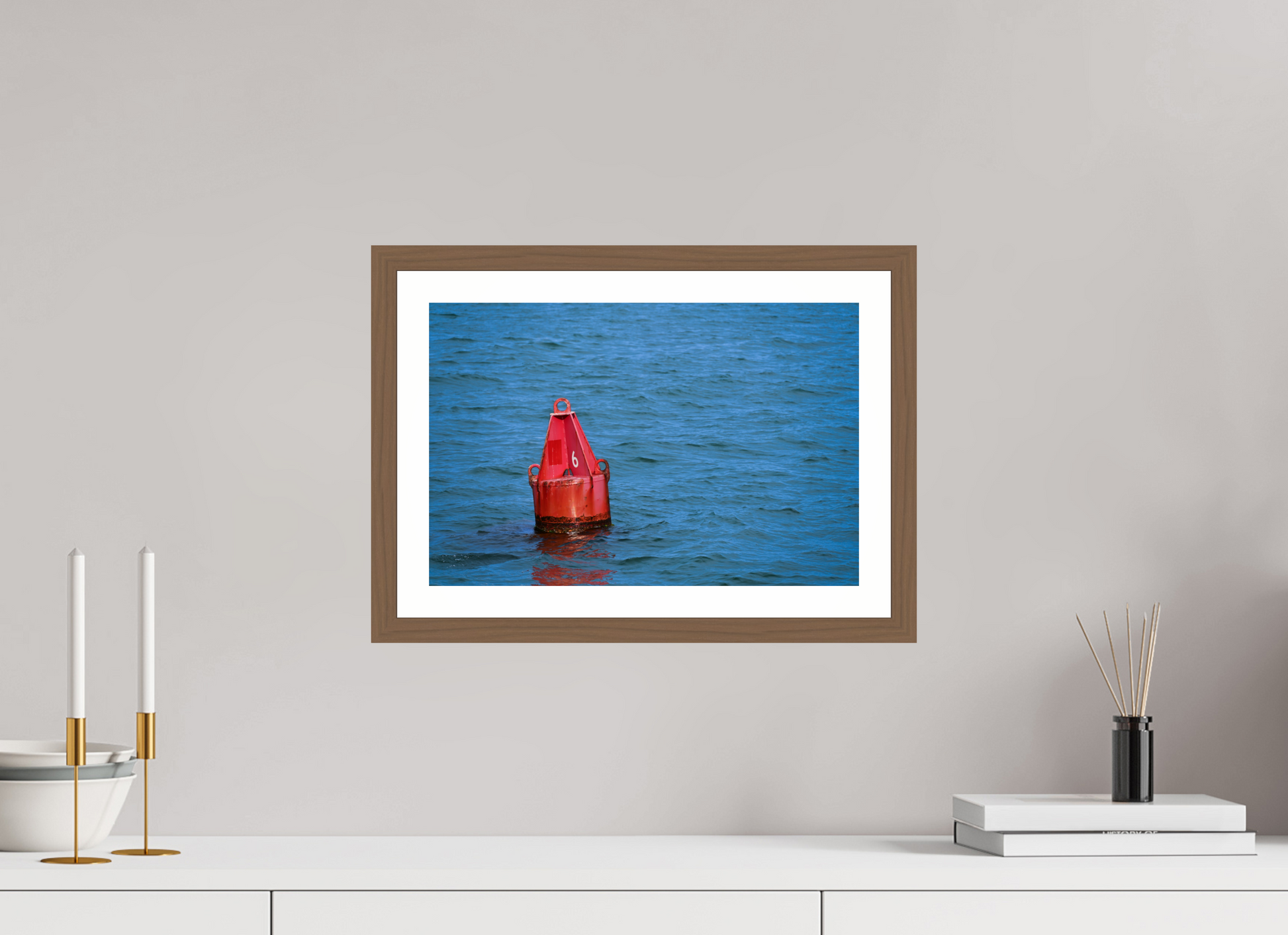 15 x 10″, Walnut Buoy N. 6