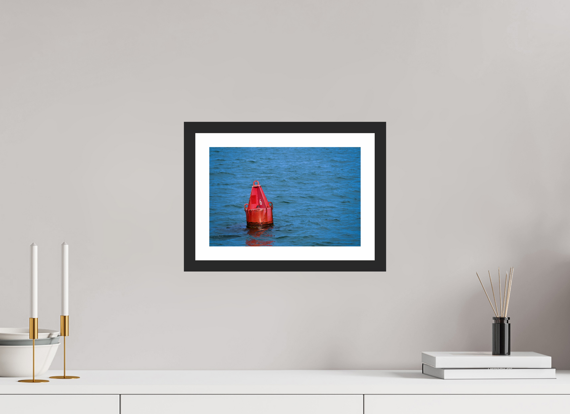 12 x 8″, Matt Black Buoy N. 6