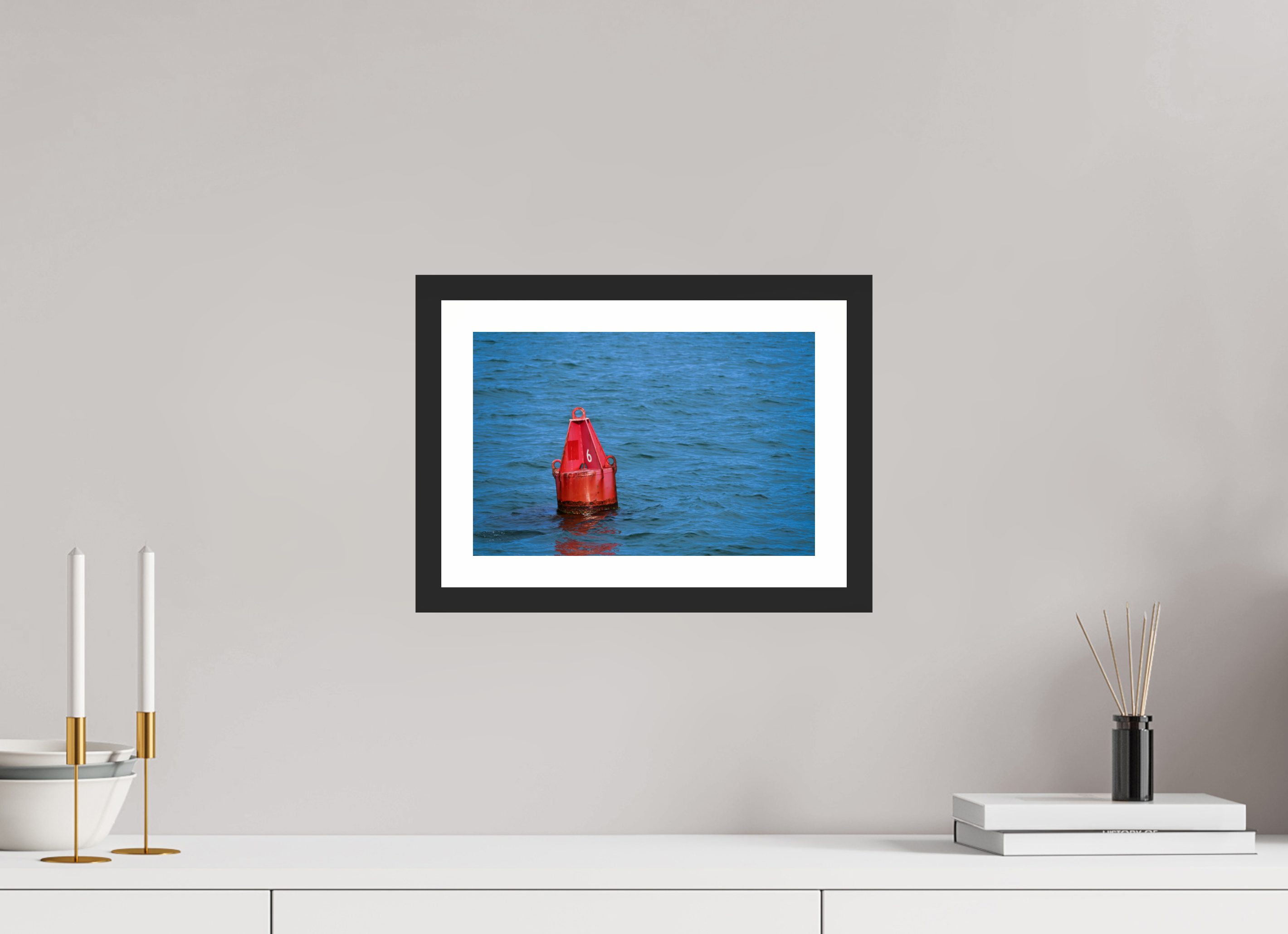 12 x 8″, Matt Black Buoy N. 6