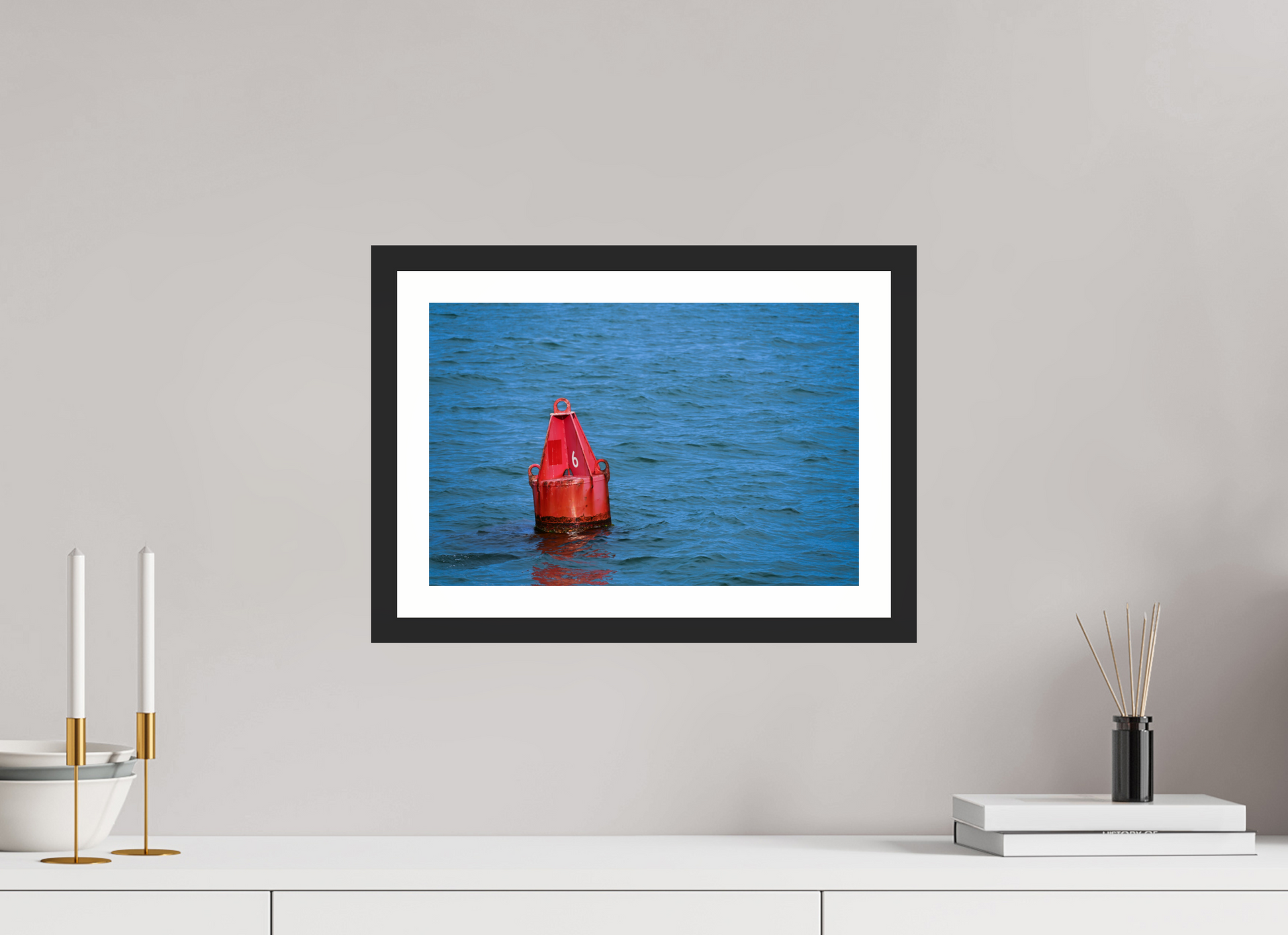 15 x 10″, Matt Black Buoy N. 6