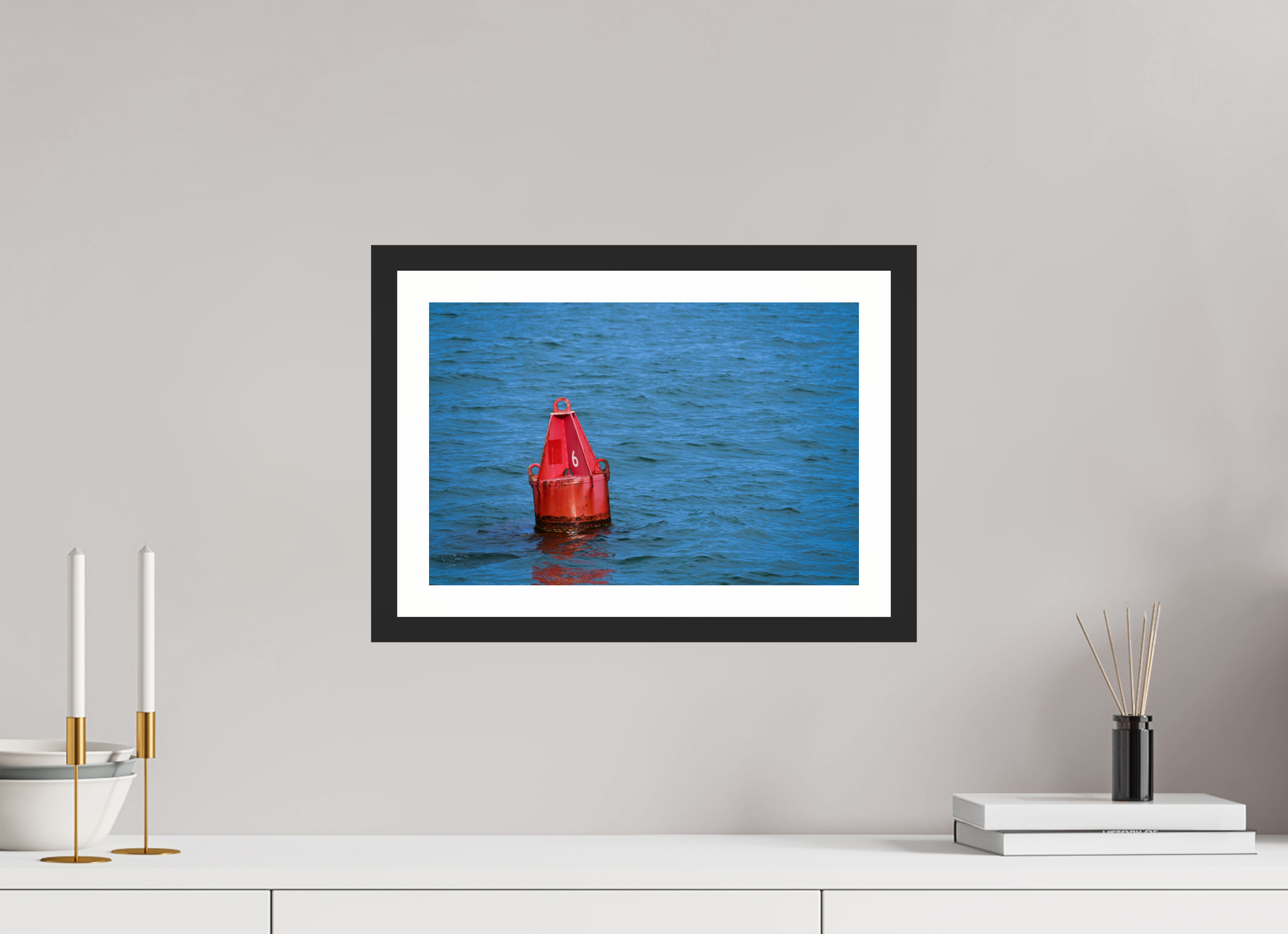 15 x 10″, Matt Black Buoy N. 6